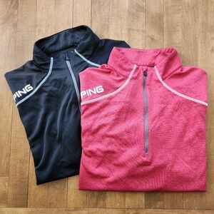 Ping 1/4 zip long sleeve pullover shirts